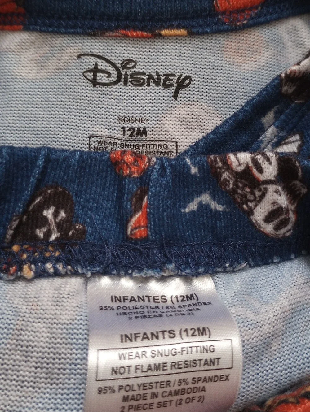 Disney Halloween Baby's Pajamas 12 Months Goofy Mickey Minnie Mouse Donald Duck